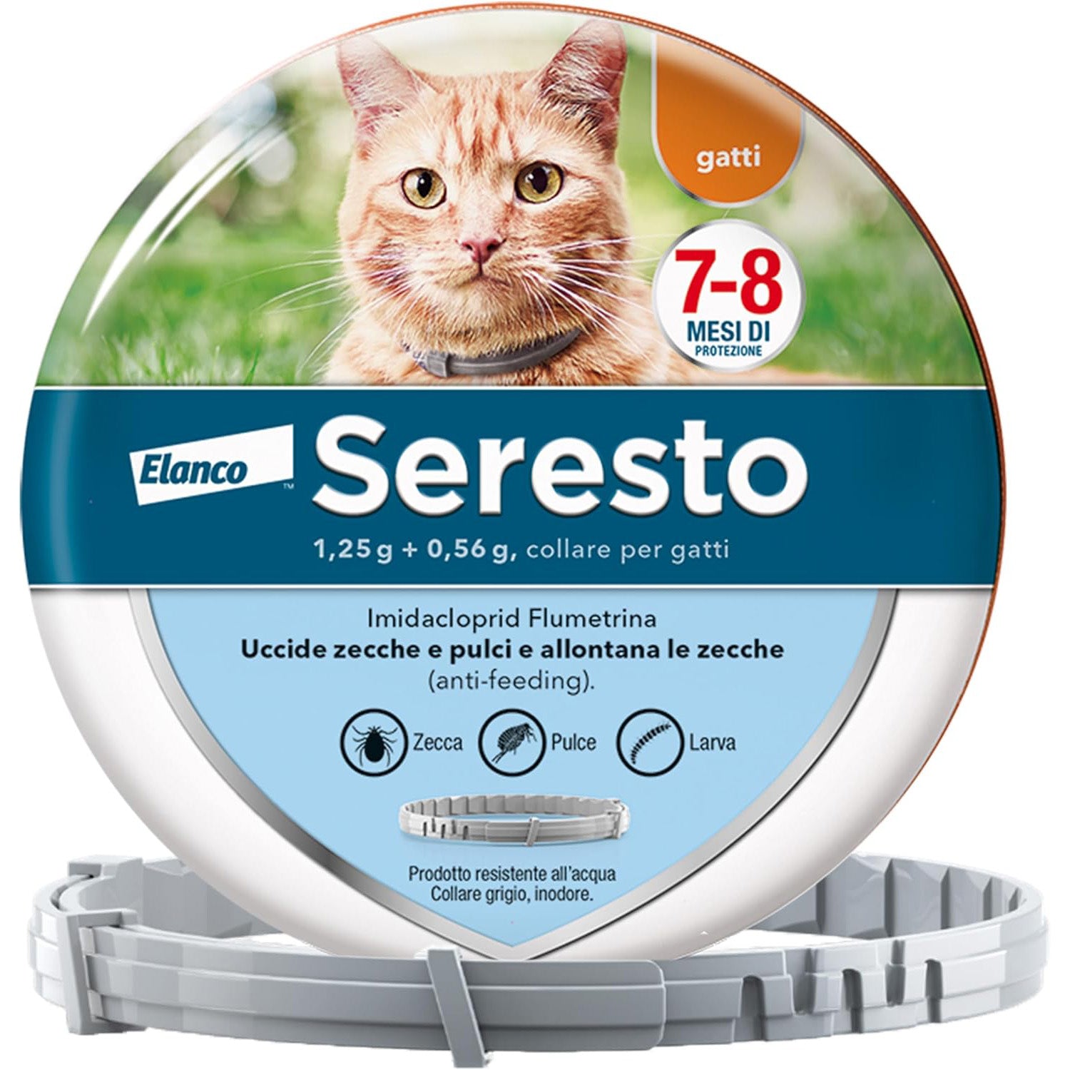 Collare Seresto antiparassitario per gatti con meccanismo anti-strangolamento