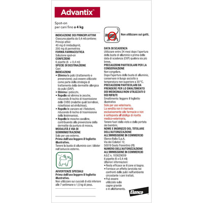 ADVANTIX SPOT-ON fino 4kg (6 x 0,4ml)