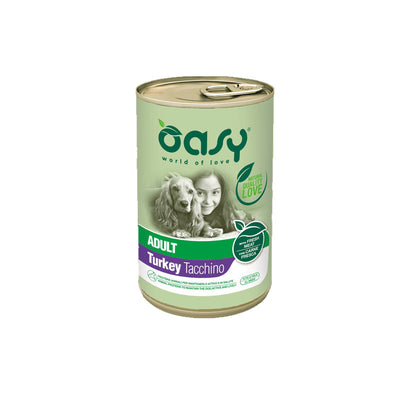 Paté umido Oasy Lifestage per cani adulti al tacchino, lattina 400 g