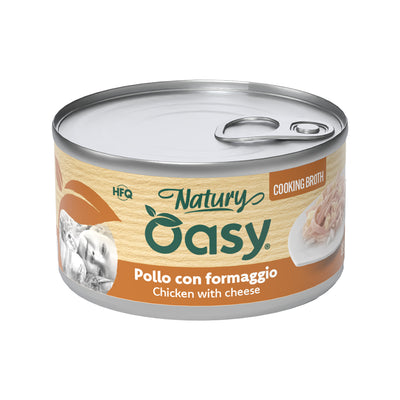 Lattina Oasy Wet Cat Natury Cooking Broth pollo con formaggio in brodo per gatti, 85 g