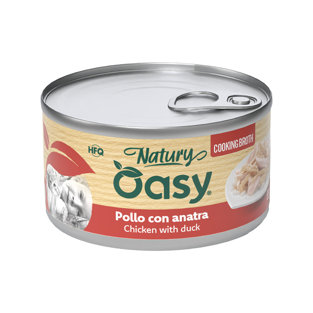 Lattina Oasy Wet Cat Natury Cooking Broth pollo e anatra 85 g per gatti adulti