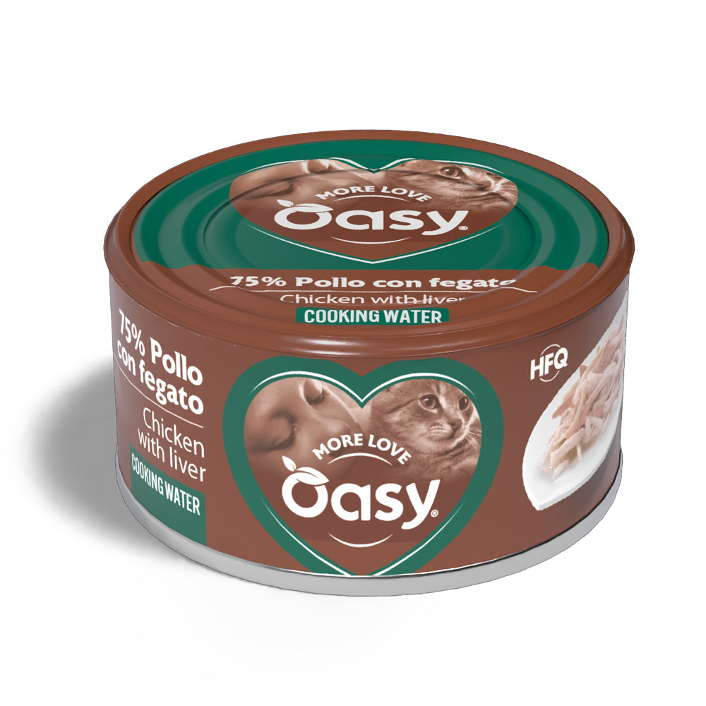 Lattina Oasy Wet Cat More Love Pollo Fegato 70g per gatti adulti