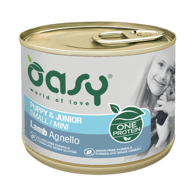 Mangime umido Oasy Wet Dog ONE per cuccioli small agnello, lattina 200 g