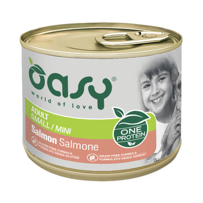 Mangime umido Oasy Wet Dog ONE per cani adult small salmone monoproteico lattina 200 g