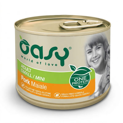 Lattina Oasy Wet Dog ONE paté maiale per cani adulti small mini 200g monoproteico