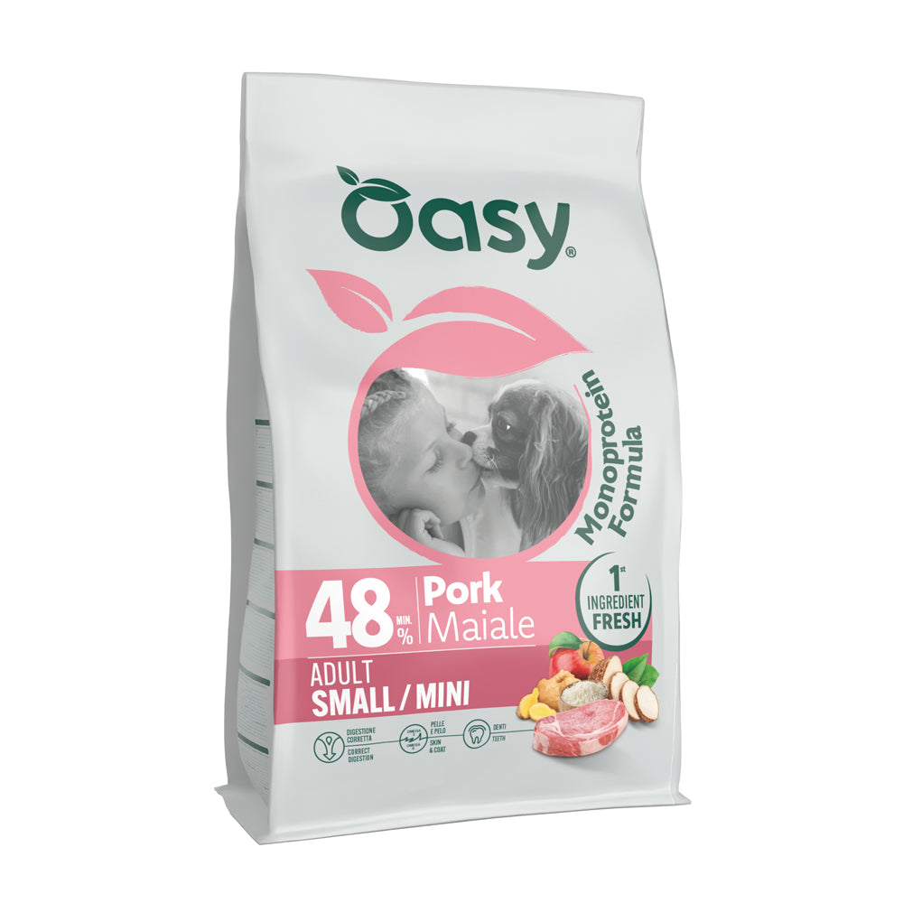 Oasy Dry Dog Monoprotein - ADULT SMALL/MINI MAIALE 2 Kg