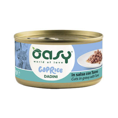 Lattina Oasy Wet Cat Caprice Dadini Tonno in Salsa 85 g per gatti adulti