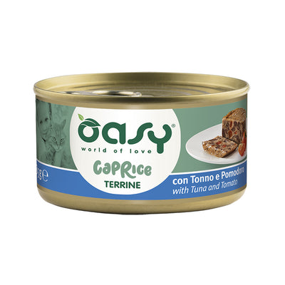 Terrina umida Oasy Wet Cat Caprice tonno e pomodoro lattina 85 g per gatti adulti