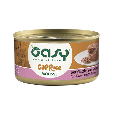 Mousse per gattini con salmone Oasy Caprice in lattina da 85 g