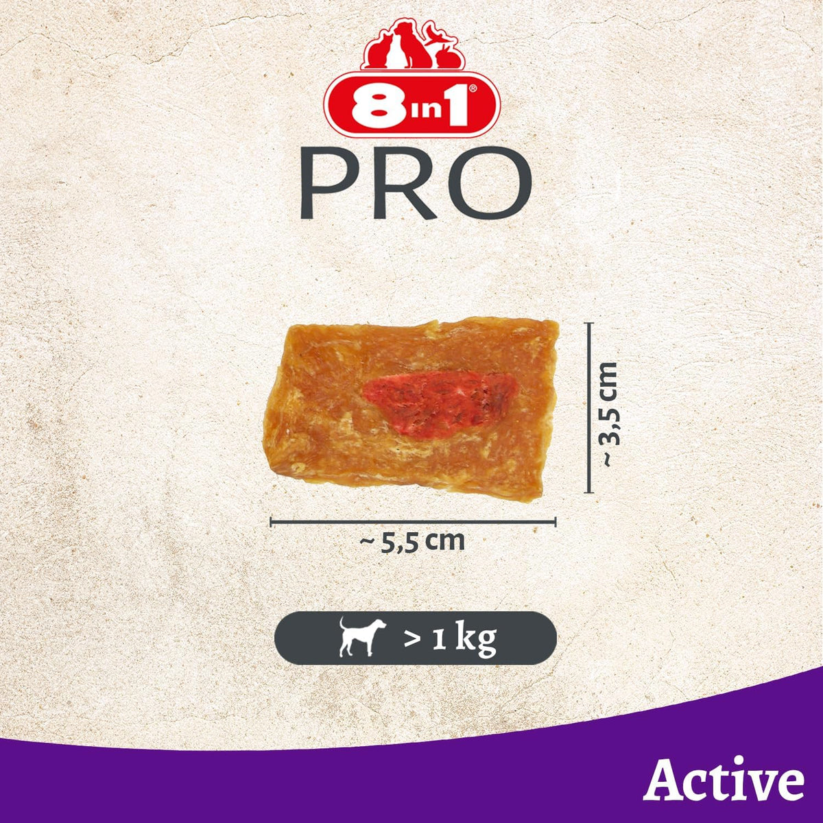 8in1 Fillets Pro Active S 80 g snack per cani formato piccolo