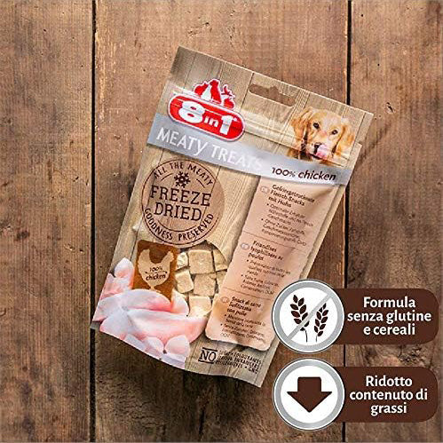 8IN1 FREEZE DRIED MEATY TREATS 100% POLLO GR. 50