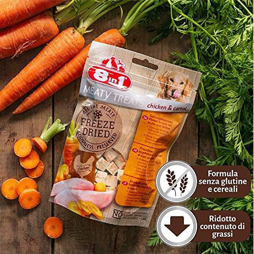 8IN1 FREEZE DRIED MEATY TREATS POLLO & CAROTE GR. 50