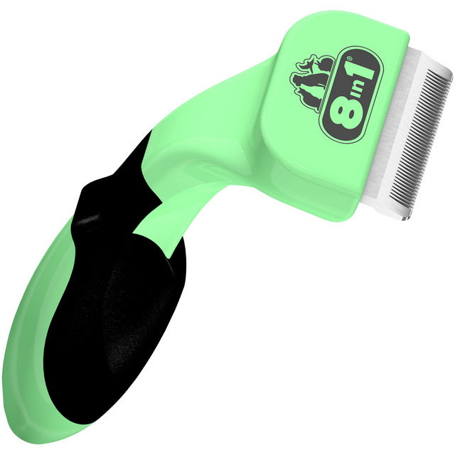 Spazzola cardatore deshedder 8in1 per cane small, larghezza 46 mm, con impugnatura ergonomica antiscivolo