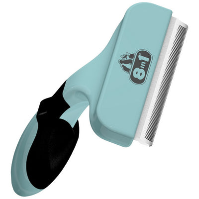Spazzola cardatore deshedder 8in1 per cane large, 100 mm, con impugnatura ergonomica antiscivolo