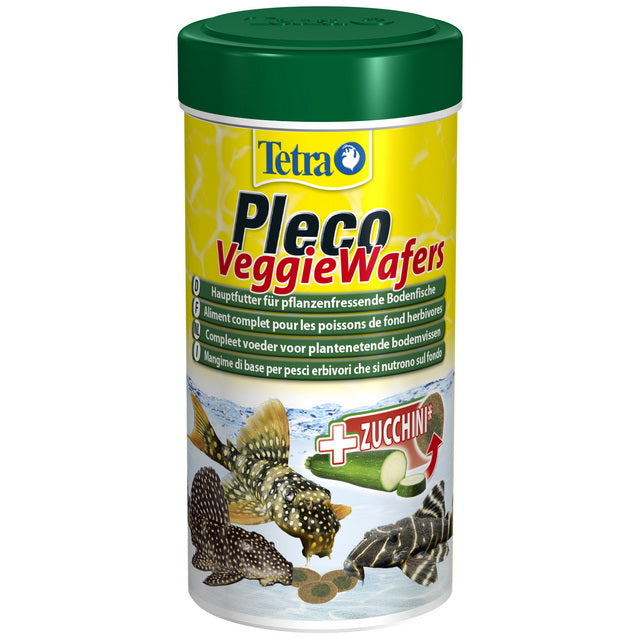 Tetra Pleco Veggie Wafers mangime vegetariano wafer per pesci di fondo Loricaridi 100 ml