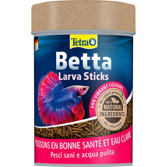 Mangime in stick per Betta Tetra Betta Larvasticks larve di Chironomus 85 ml