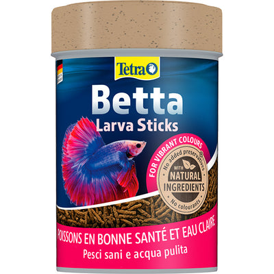 Mangime in stick per Betta Tetra Betta Larvasticks larve di Chironomus 85 ml