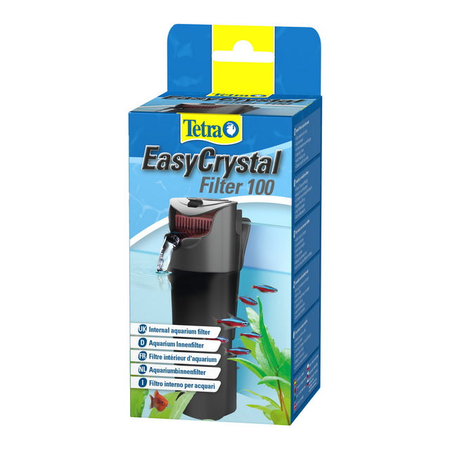 Filtro interno EasyCrystal 100 per acquari piccoli con cartucce e accessori di fissaggio