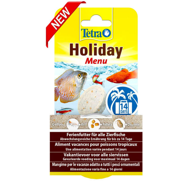 Mangime in blocco Tetra per pesci da vacanza, 30 g, gel edibile con daphnia e krill