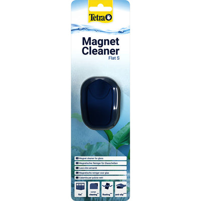 Puliscivetri magnetico Tetra Flat S per acquari, con parte angolare e superficie antiscivolo