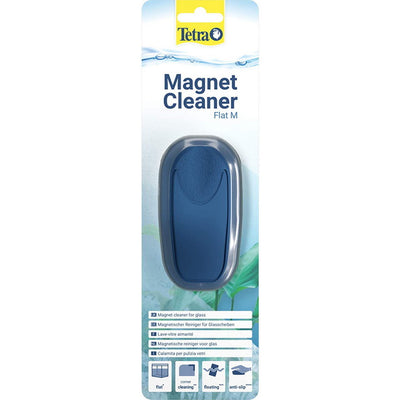 Pulitore magnetico Tetra Flat M per acquari, con componenti interno ed esterno, misura M