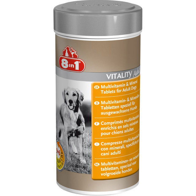 Pastiglie multivitaminiche 8in1 per cani adulti, barattolo da 70 compresse