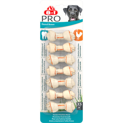 Snack masticabile 8in1 Delights osso per cani con pollo e pelle bovina