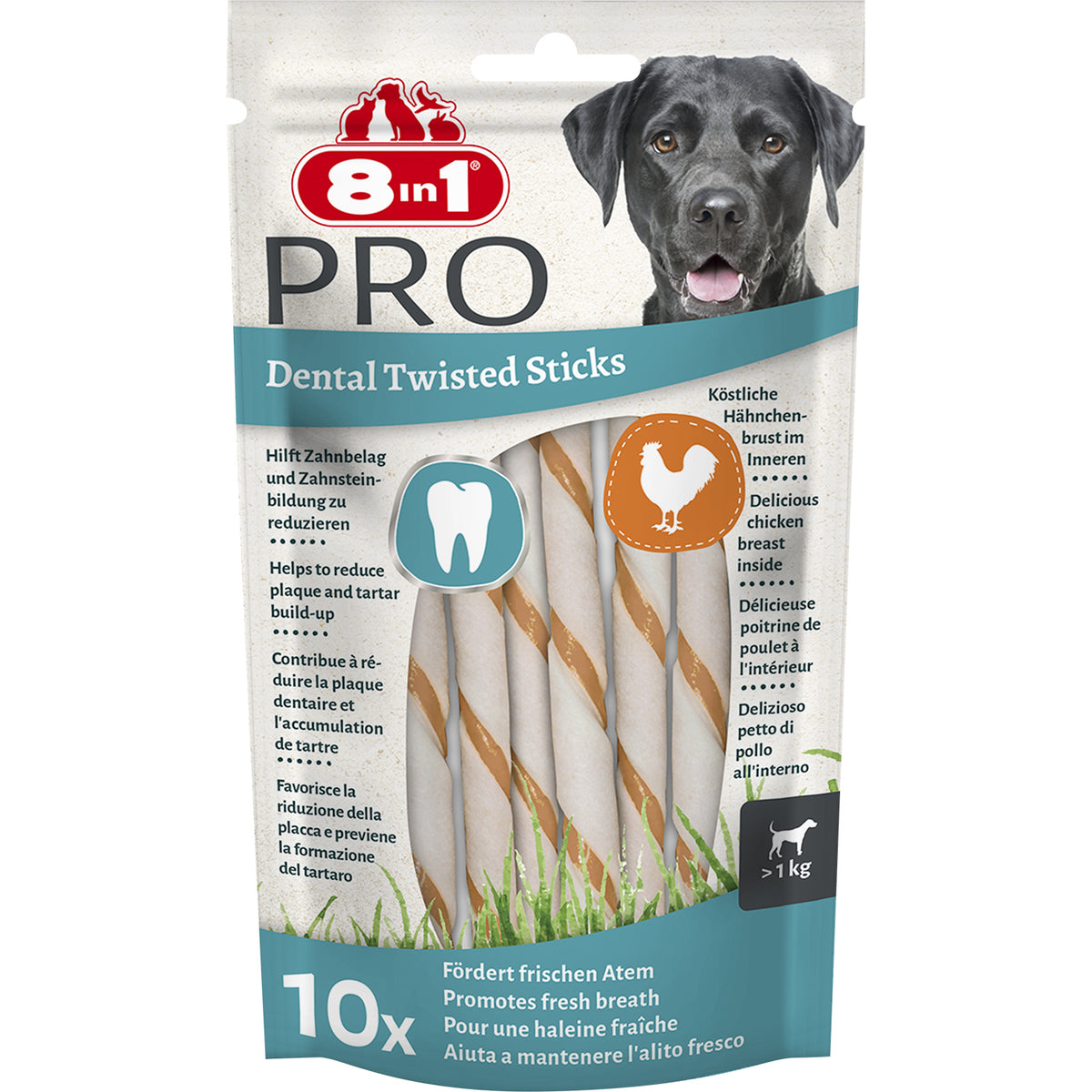 8in1 Delights Twisted Dental Snack Masticabile per Cani Piccoli