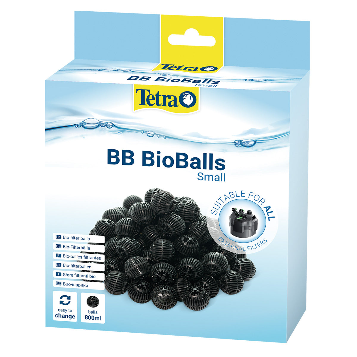 Tetra BB BioBalls Small 800 ml sfere filtranti biologiche nere per filtri esterni per acquario