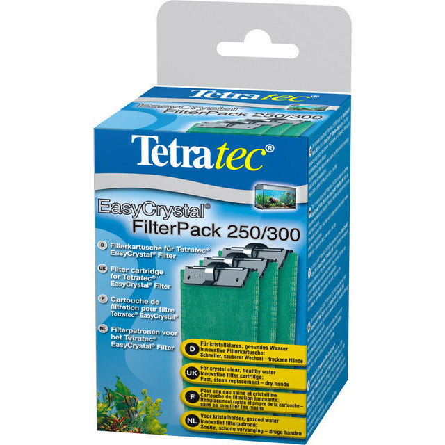 Cartucce filtranti Tetra EasyCrystal senza carbone 250-300, confezione da 3 pezzi per acquario