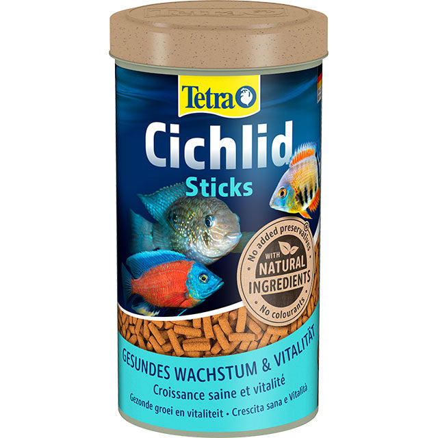 Mangime in sticks galleggianti Tetra Cichlid per ciclidi e pesci ornamentali di grossa taglia