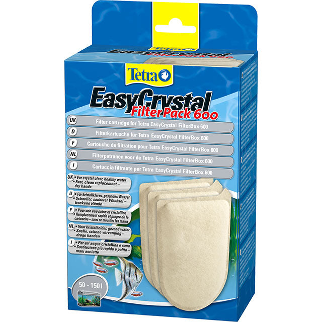 Cartuccia filtrante Tetra EasyCrystal FilterPack 600 a doppio strato con striscia Timestrip