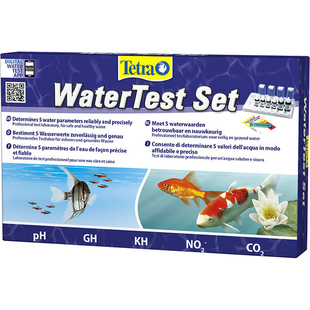 Kit Tetra Watertest per analisi acqua acquario con reagenti, cuvette e siringa dosatrice
