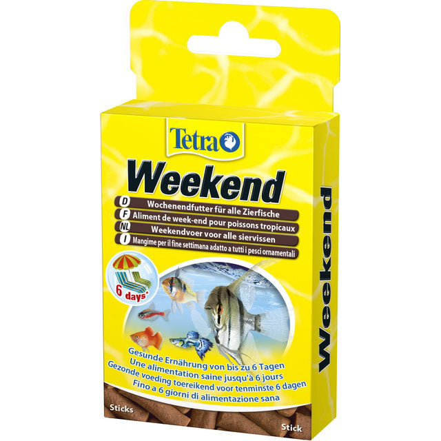 Weekend stick Tetra per pesci ornamentali, 20 stick compatti da 18-20 g