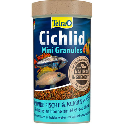 Mangime in mini granuli Tetra Cichlid per ciclidi piccoli, 250 ml