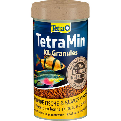 Mangime TetraMin XL Granules per pesci ornamentali grandi, granuli lentamente affondanti, formato 250 ml
