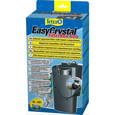 Filtro interno EasyCrystal FilterBox 600 per acquario da 50-150 litri con cartuccia filtrante e scomparto riscaldatore