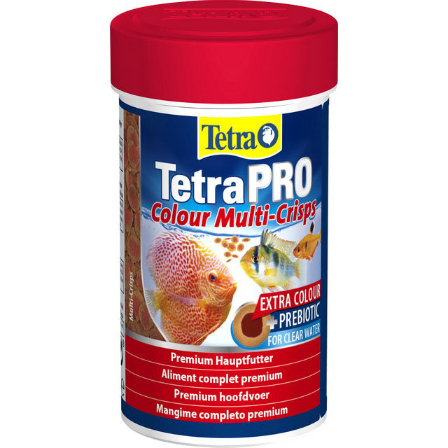 Mangime in crisp TetraPro Colour per pesci ornamentali tropicali, formula premium con concentrato di colori naturali