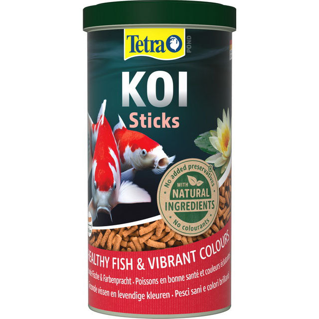 Mangime in sticks galleggianti Tetrapond per Koi, nutrimento completo con carotenoidi naturali
