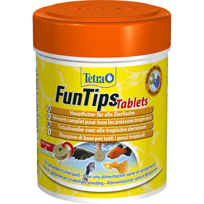 Mangime in compresse Tetra Fun Tips per pesci tropicali, confezione da 165 compresse