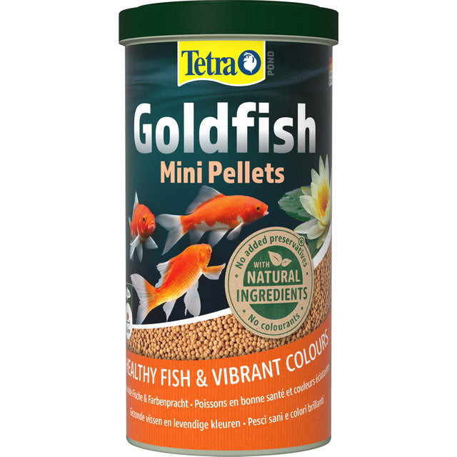Mini pellet Tetrapond per pesci rossi, confezione da 1 litro, alimento completo in granuli piccoli