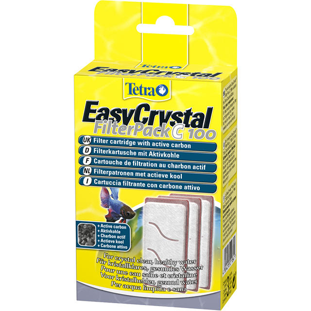 Cartuccia filtrante EasyCrystal con carbone attivo per acquari Cascade Globe Tetra, confezione da 3 pezzi