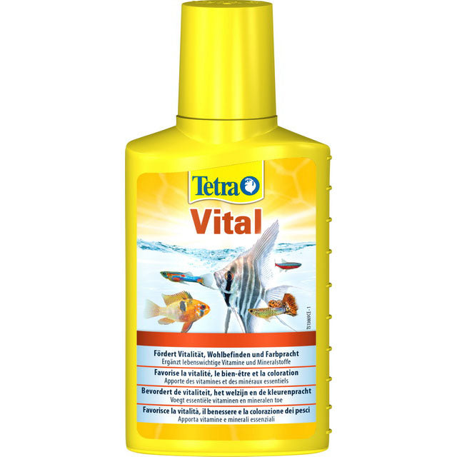 Integratore vitaminico Tetra Vital per pesci d'acqua dolce, flacone con vitamine e minerali essenziali