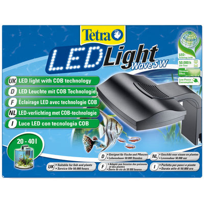Illuminazione LED Tetra Wave 5W per acquari 20-40 litri con tecnologia COB e temperatura 6.500K