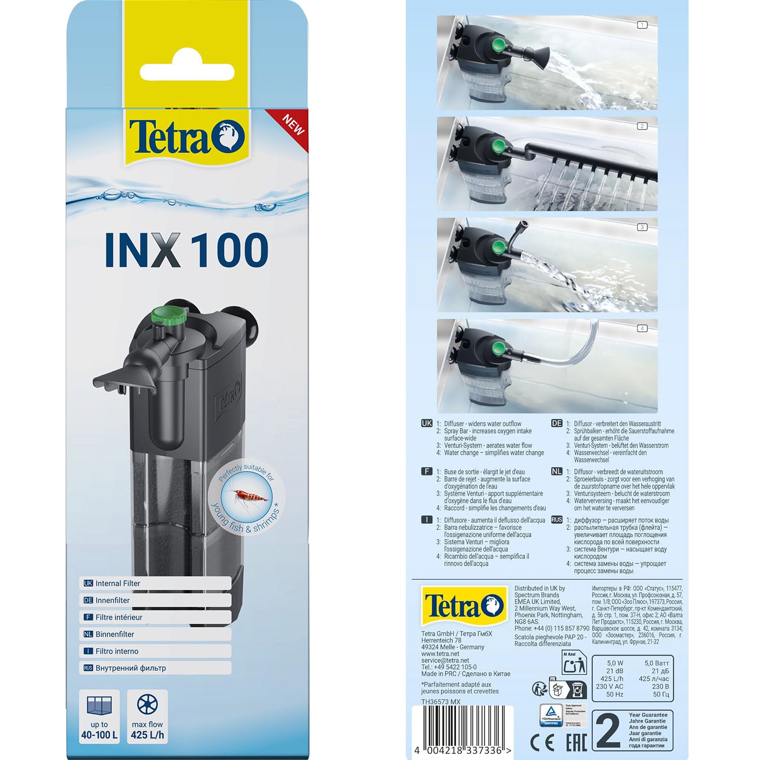 Tetra INX 100 Filter filtro interno per acquario