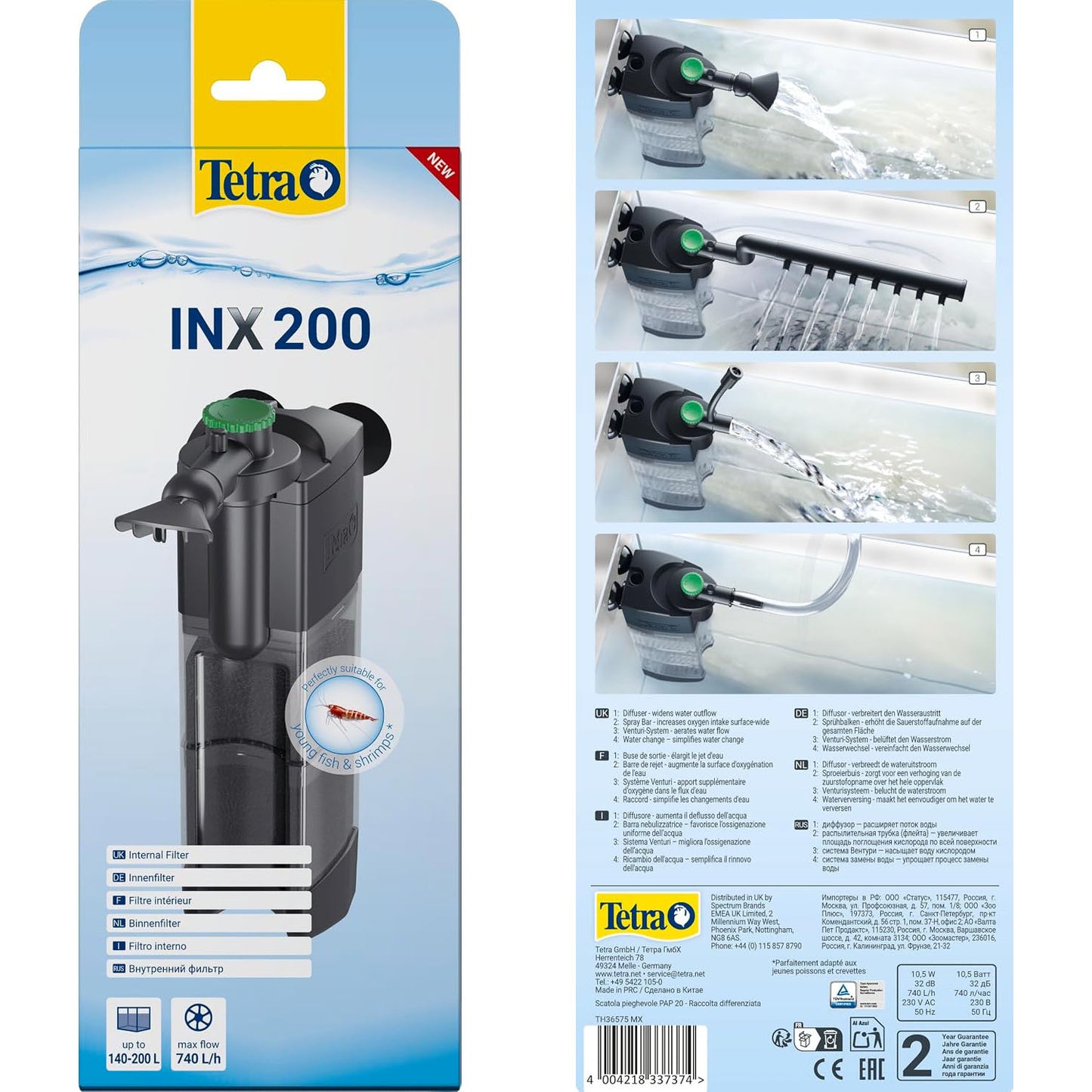 Tetra INX 200 Filter filtro interno per acquario