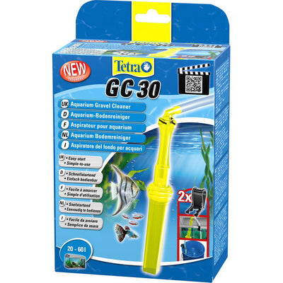 Aspiratore di fondo Tetra GC per acquario con griglia protettiva, manopola girevole e manico ergonomico