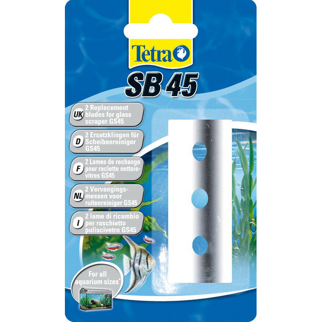 Lamette di ricambio in acciaio inossidabile per puliscivetro Tetra Rapid GS 45, confezione da 2 pezzi