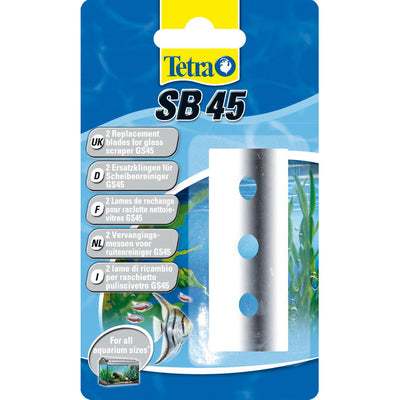 Lamette di ricambio in acciaio inossidabile per puliscivetro Tetra Rapid GS 45, confezione da 2 pezzi