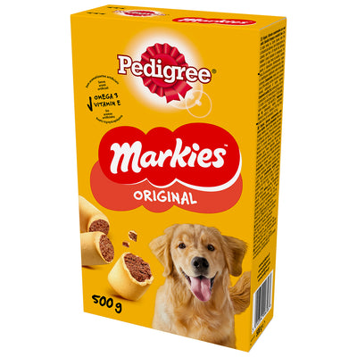 Biscotti Markies croccanti per cani snack da 500 g senza coloranti artificiali